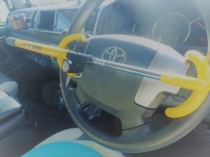 ハンドルロック　防犯